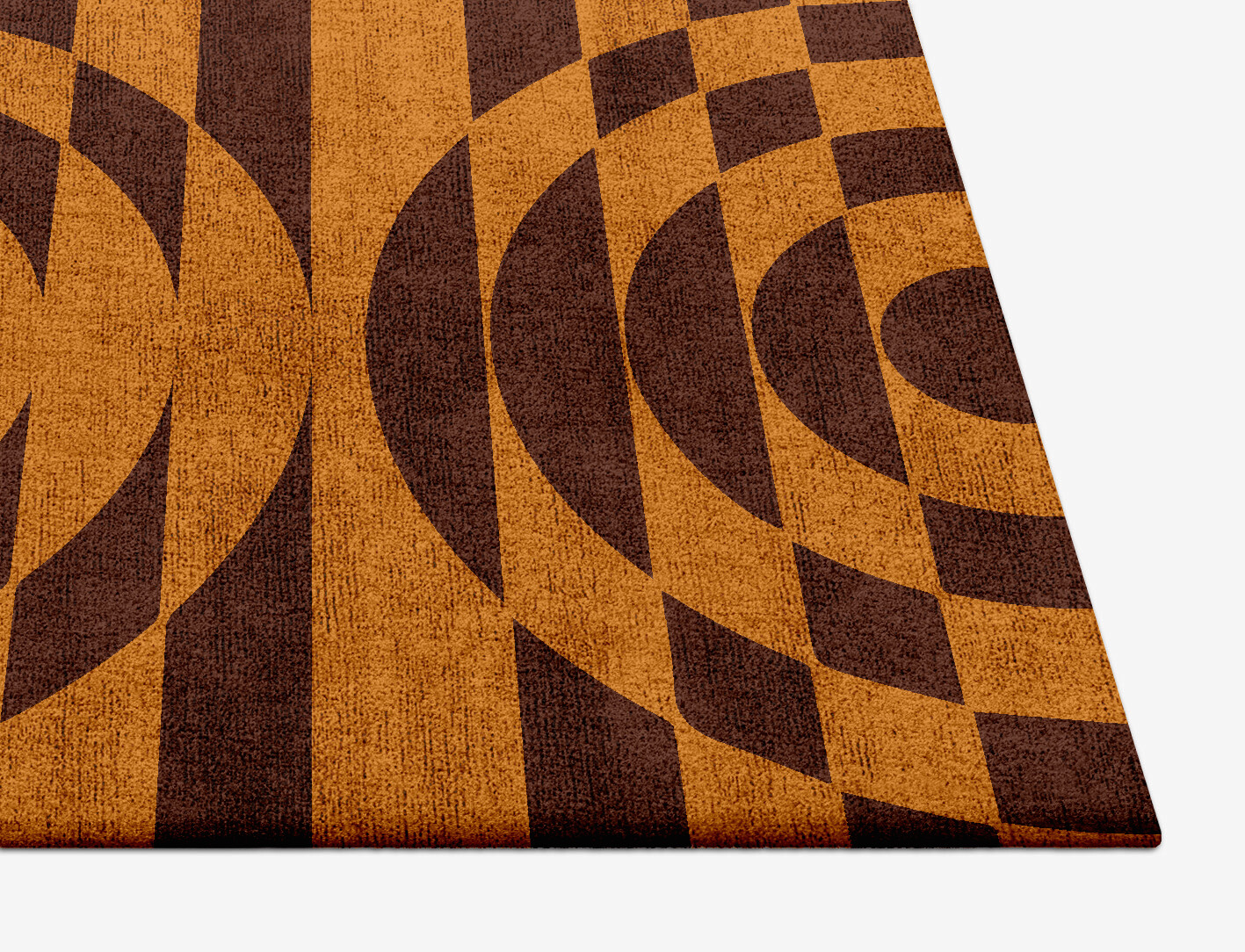 Disc Drive Geometric Square Hand Tufted Bamboo Silk Custom Rug by Rug Artisan