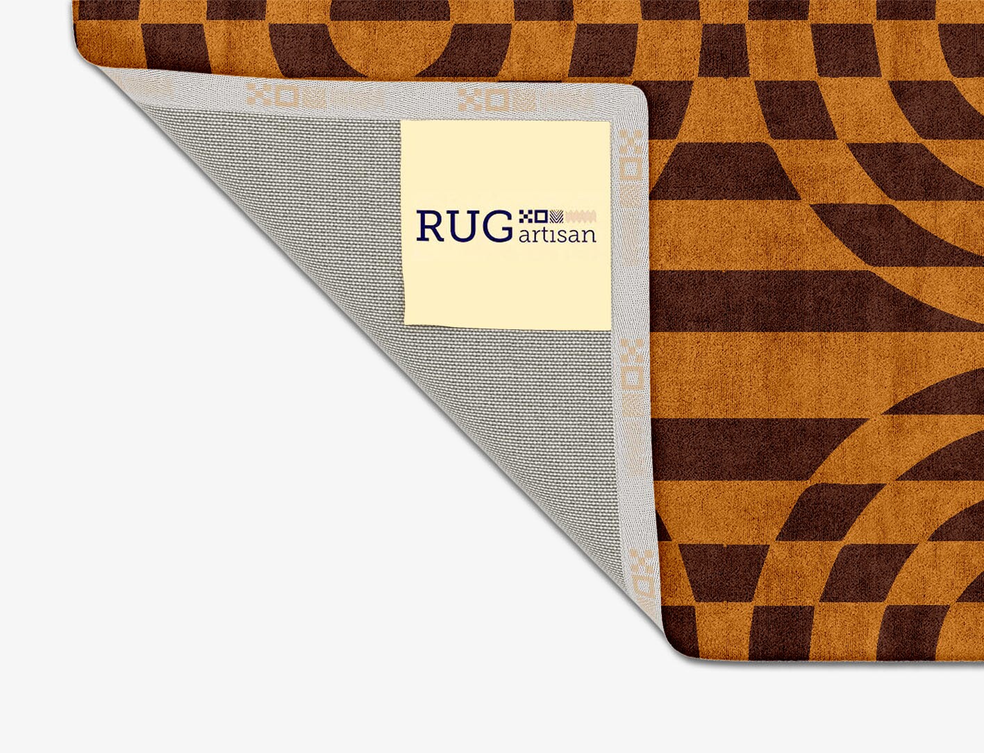 Disc Drive Geometric Square Hand Tufted Bamboo Silk Custom Rug by Rug Artisan