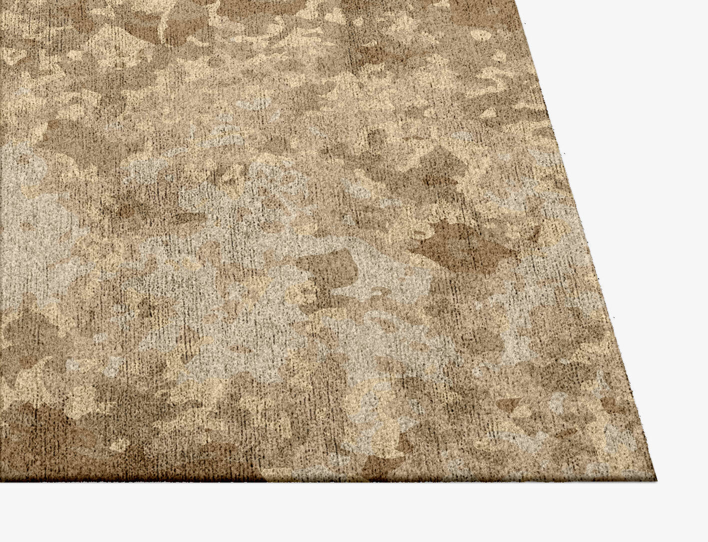 Divergence Brush Strokes Square Hand Knotted Bamboo Silk Custom Rug by Rug Artisan