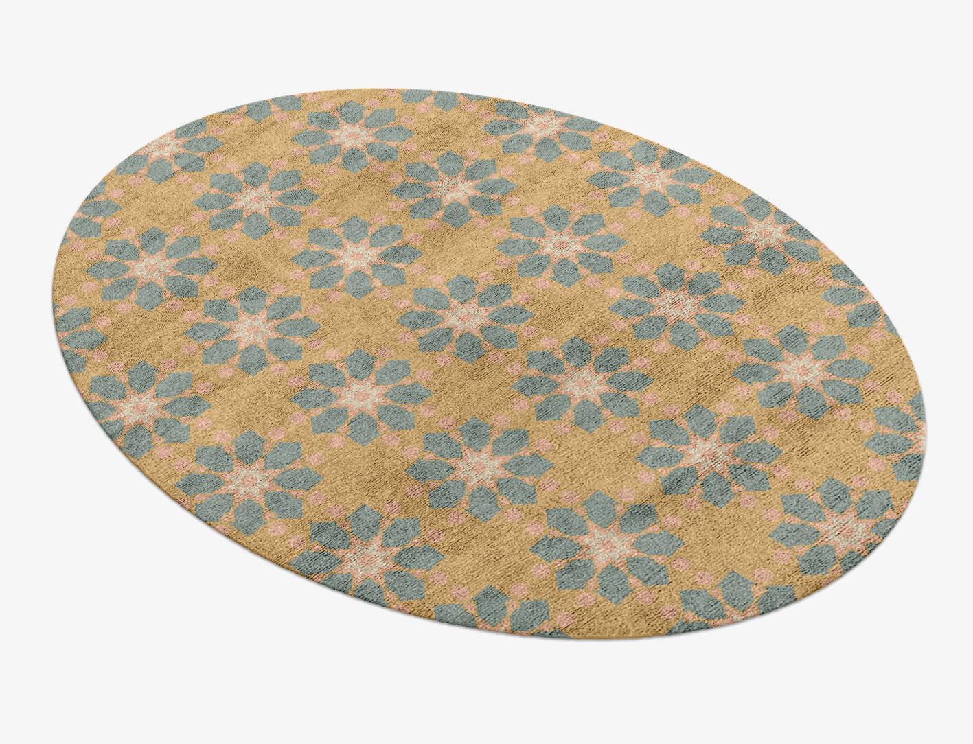Divina Blue Royal Oval Hand Knotted Bamboo Silk Custom Rug by Rug Artisan