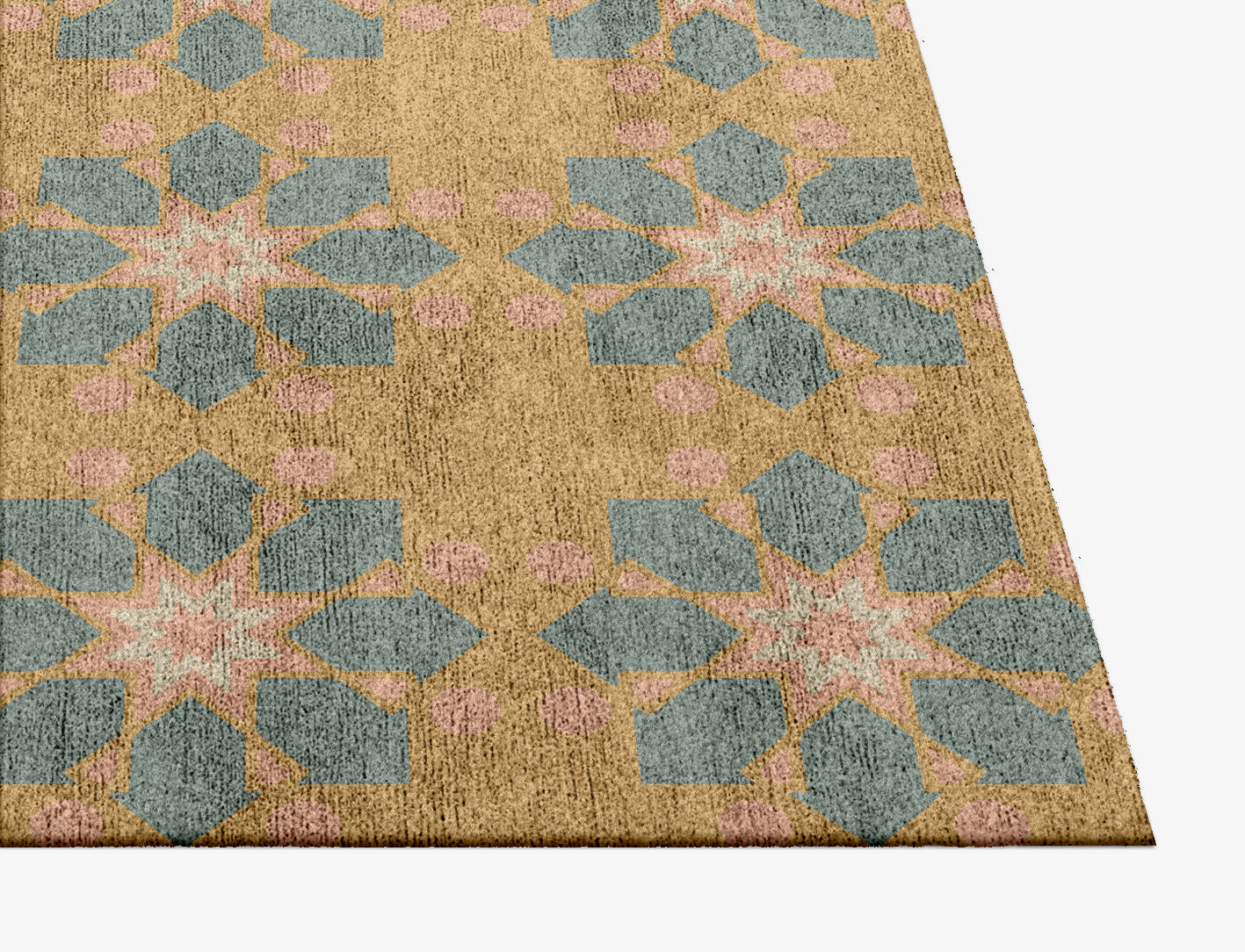 Divina Blue Royal Square Hand Knotted Bamboo Silk Custom Rug by Rug Artisan
