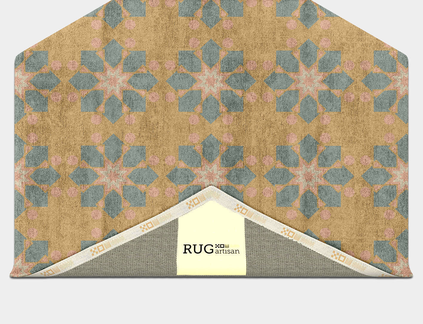 Divina Blue Royal Hexagon Hand Tufted Bamboo Silk Custom Rug by Rug Artisan