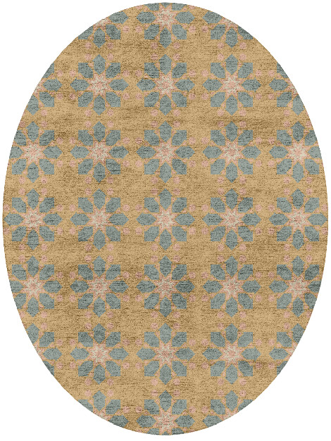 Divina Blue Royal Oval Hand Tufted Bamboo Silk Custom Rug by Rug Artisan