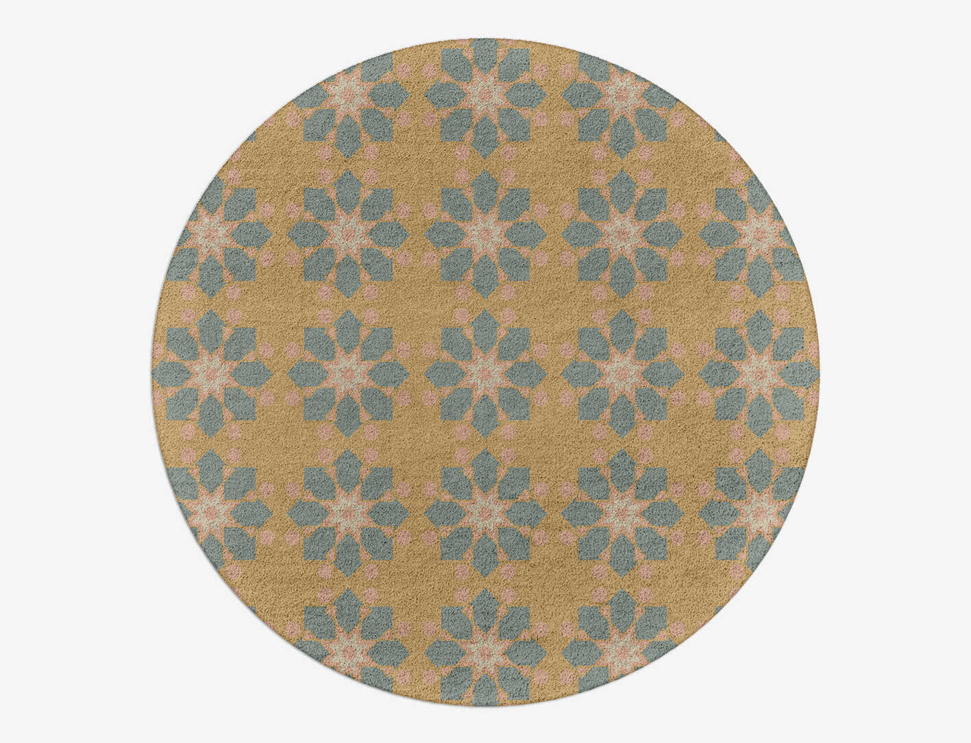 Divina Blue Royal Round Hand Tufted Pure Wool Custom Rug by Rug Artisan