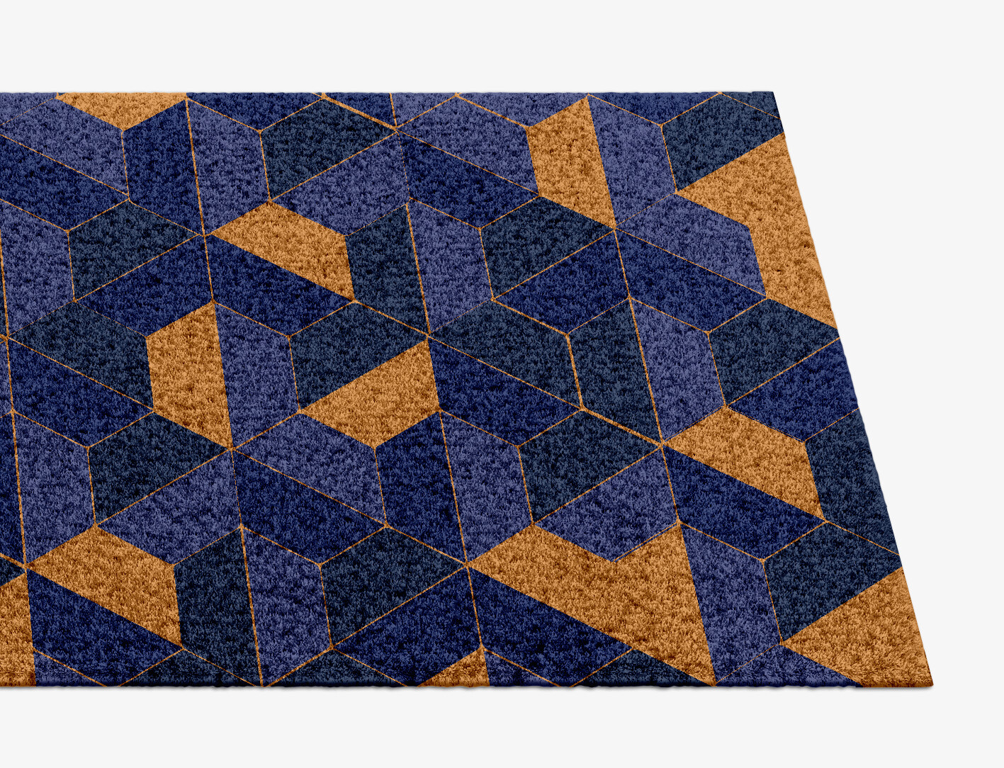 Divisions Geometric Runner Hand Knotted Tibetan Wool Custom Rug by Rug Artisan