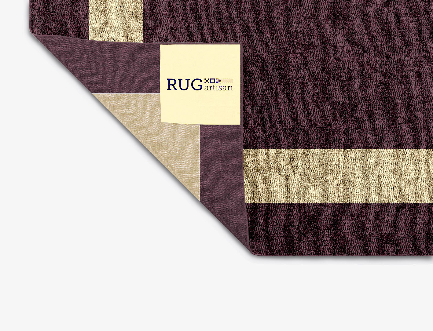 Double Border Geometric Square Flatweave Bamboo Silk Custom Rug by Rug Artisan