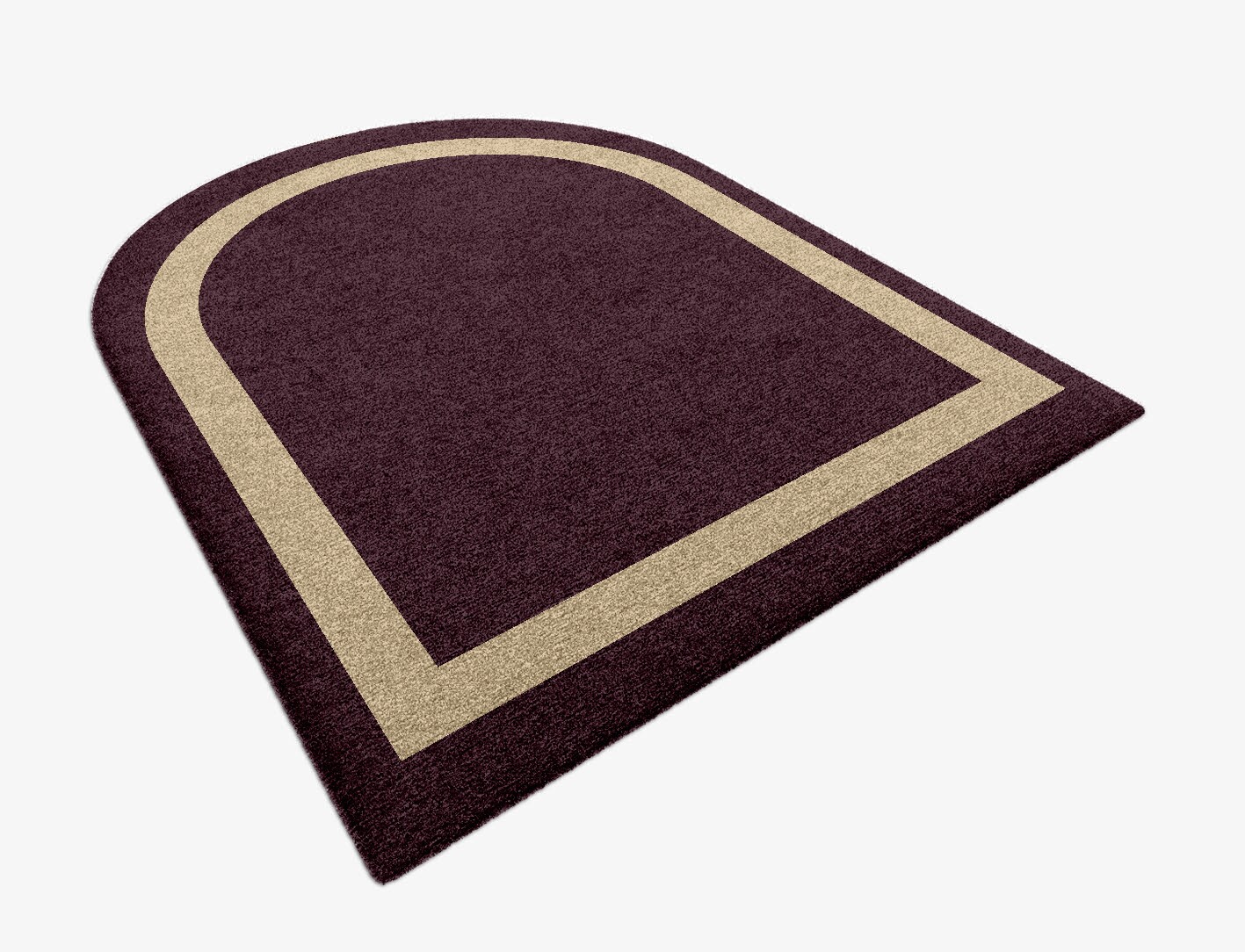 Double Border Geometric Arch Hand Knotted Tibetan Wool Custom Rug by Rug Artisan