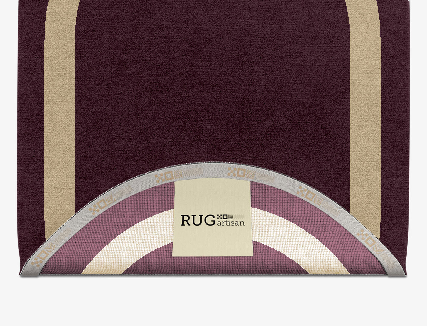 Double Border Geometric Capsule Hand Knotted Tibetan Wool Custom Rug by Rug Artisan