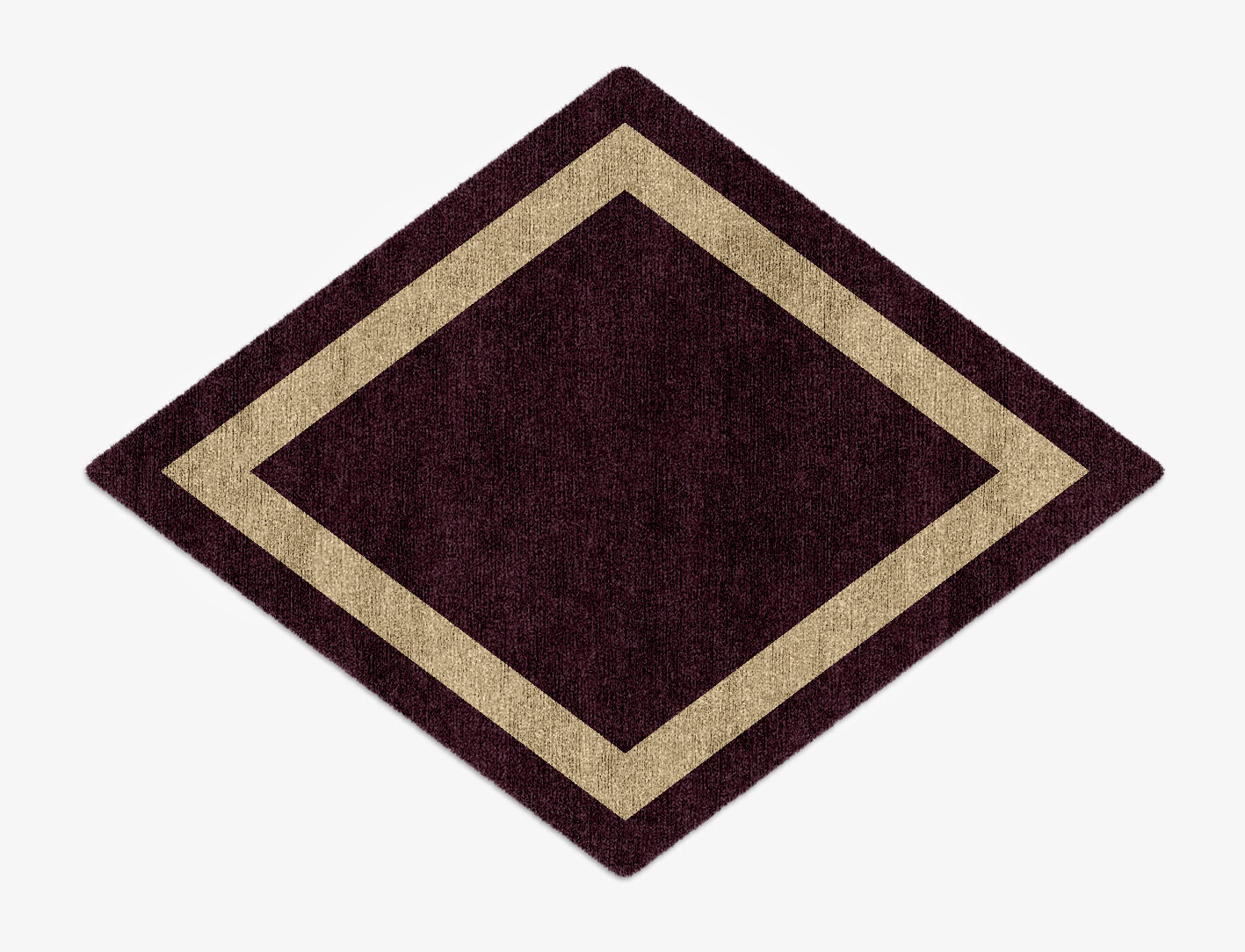 Double Border Geometric Diamond Hand Knotted Bamboo Silk Custom Rug by Rug Artisan