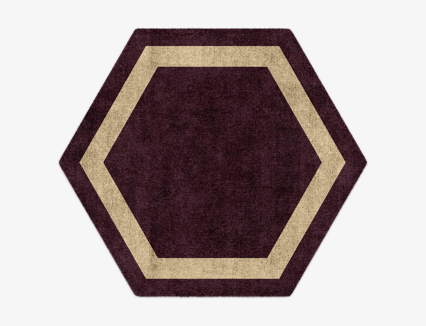 Double Border Geometric Hexagon Hand Knotted Bamboo Silk Custom Rug by Rug Artisan