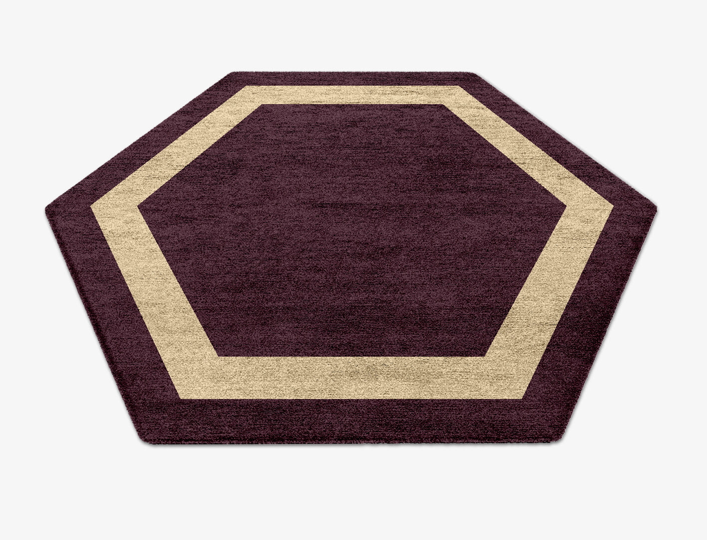 Double Border Geometric Hexagon Hand Knotted Bamboo Silk Custom Rug by Rug Artisan