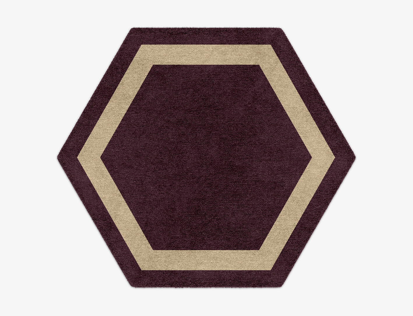 Double Border Geometric Hexagon Hand Knotted Tibetan Wool Custom Rug by Rug Artisan