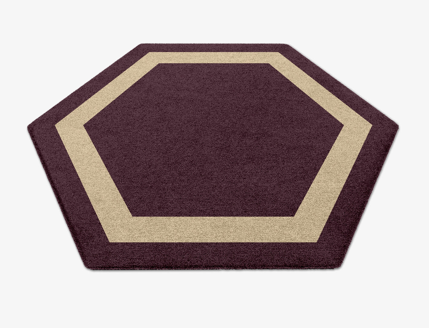 Double Border Geometric Hexagon Hand Knotted Tibetan Wool Custom Rug by Rug Artisan