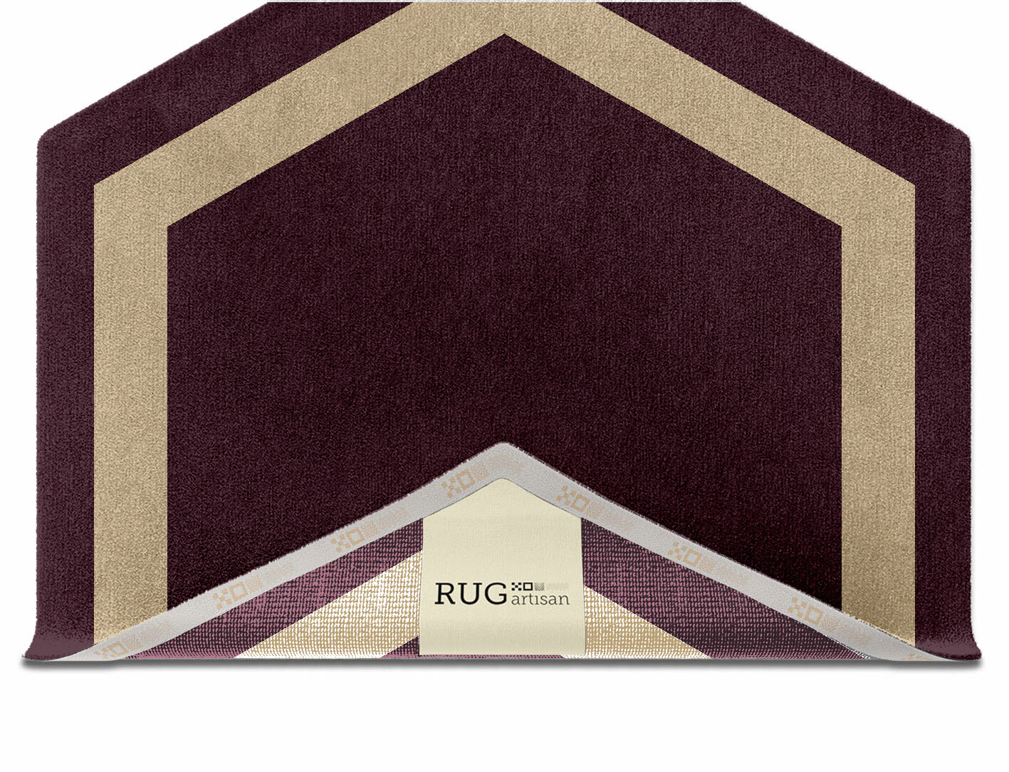 Double Border Geometric Hexagon Hand Knotted Tibetan Wool Custom Rug by Rug Artisan