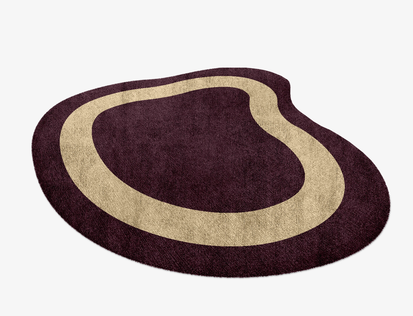 Double Border Geometric Splash Hand Knotted Bamboo Silk Custom Rug by Rug Artisan