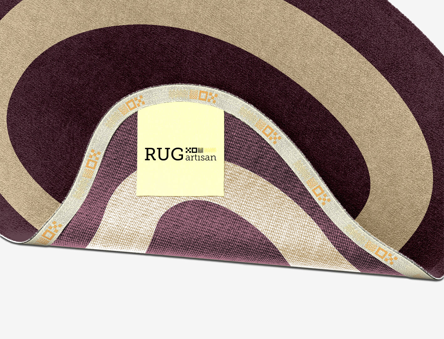 Double Border Geometric Splash Hand Knotted Tibetan Wool Custom Rug by Rug Artisan