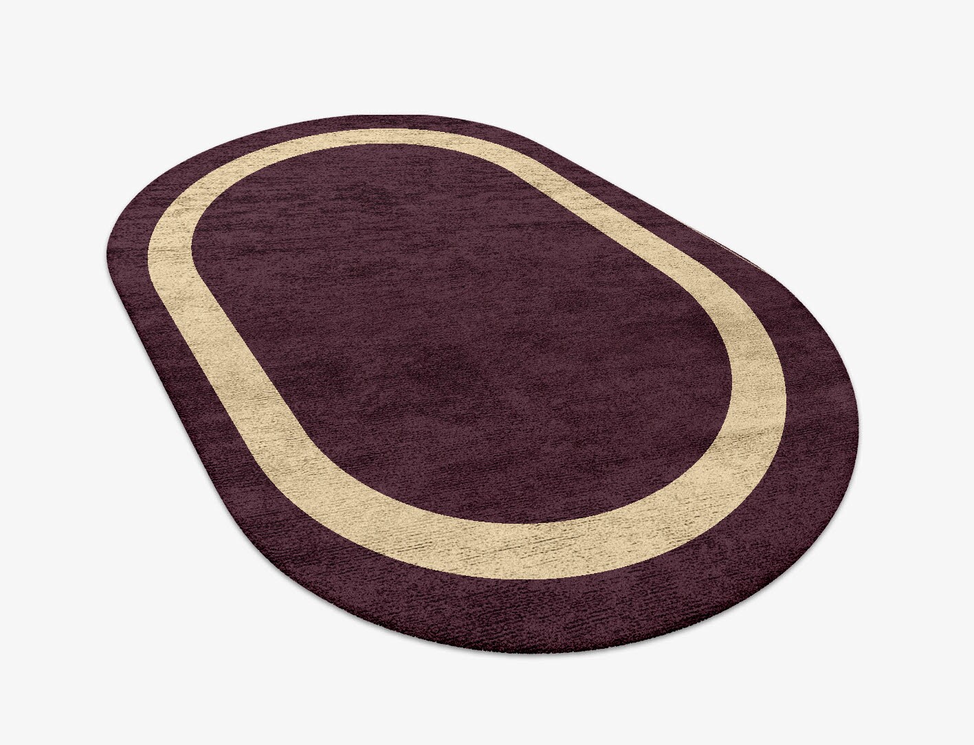 Double Border Geometric Capsule Hand Tufted Bamboo Silk Custom Rug by Rug Artisan