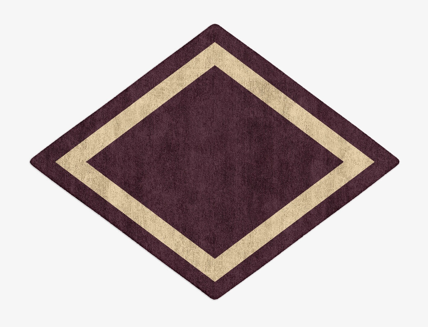 Double Border Geometric Diamond Hand Tufted Bamboo Silk Custom Rug by Rug Artisan