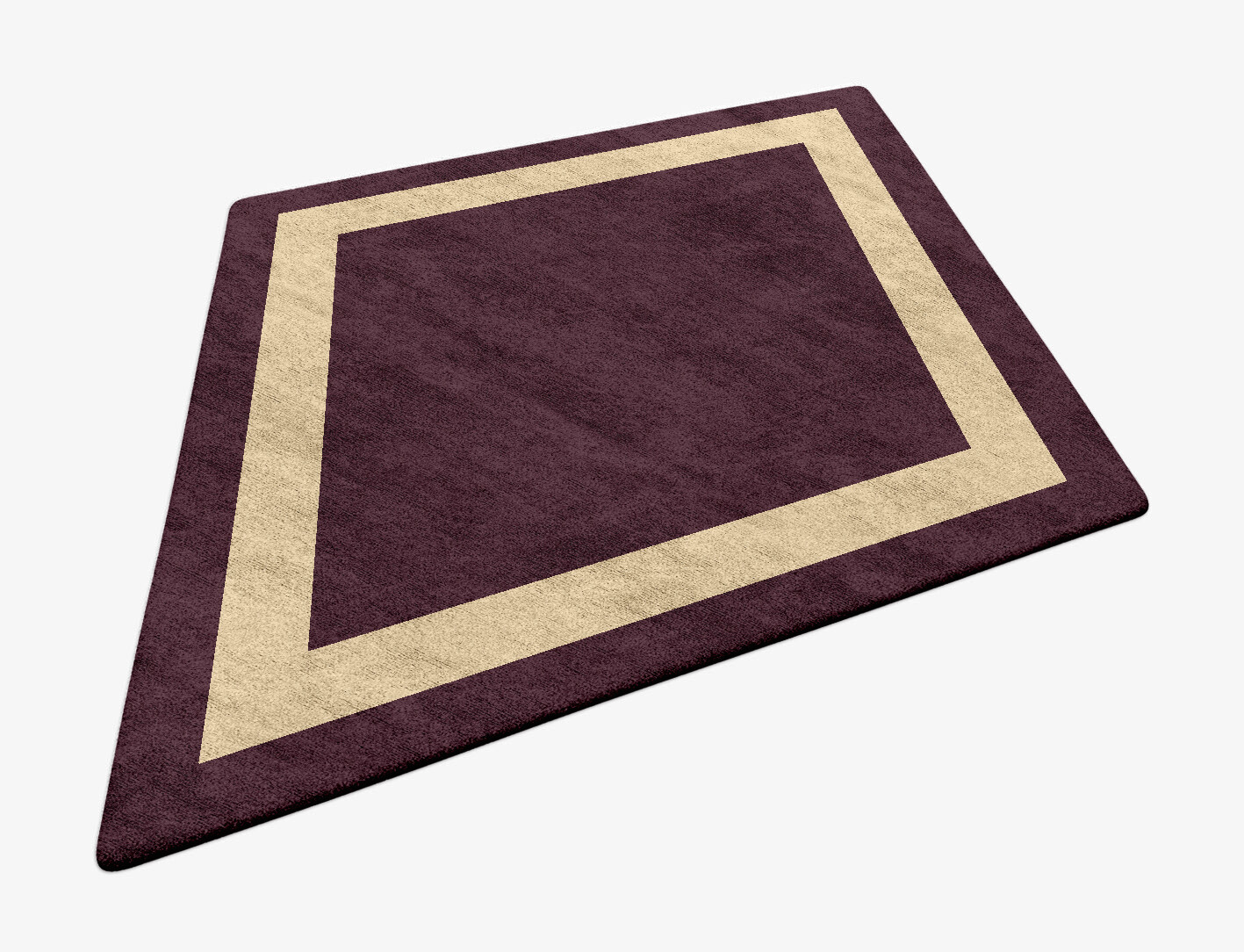 Double Border Geometric Diamond Hand Tufted Bamboo Silk Custom Rug by Rug Artisan