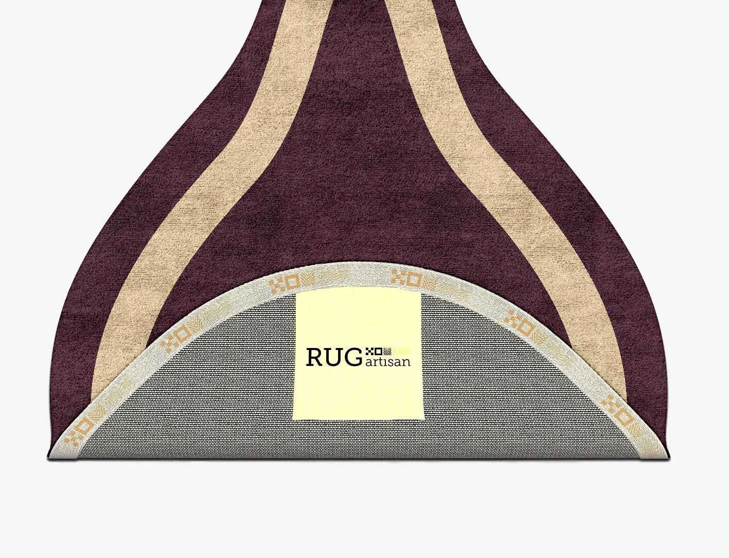 Double Border Geometric Drop Hand Tufted Bamboo Silk Custom Rug by Rug Artisan