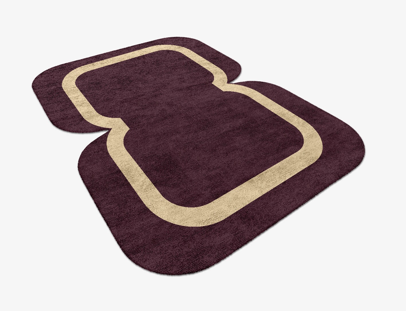 Double Border Geometric Eight Hand Tufted Bamboo Silk Custom Rug by Rug Artisan