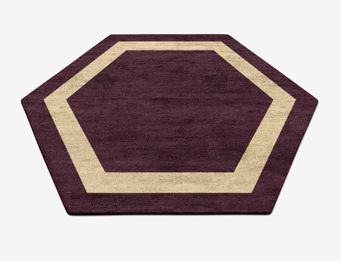 Double Border Geometric Hexagon Hand Tufted Bamboo Silk Custom Rug by Rug Artisan