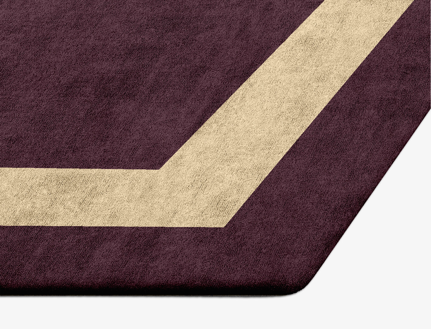 Double Border Geometric Hexagon Hand Tufted Bamboo Silk Custom Rug by Rug Artisan