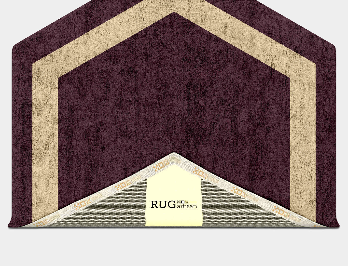 Double Border Geometric Hexagon Hand Tufted Bamboo Silk Custom Rug by Rug Artisan