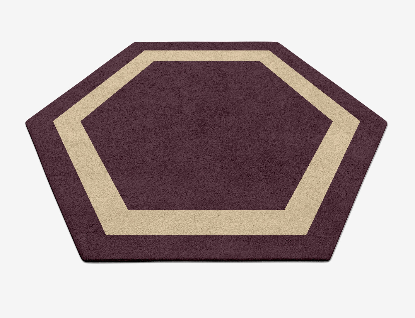 Double Border Geometric Hexagon Hand Tufted Pure Wool Custom Rug by Rug Artisan
