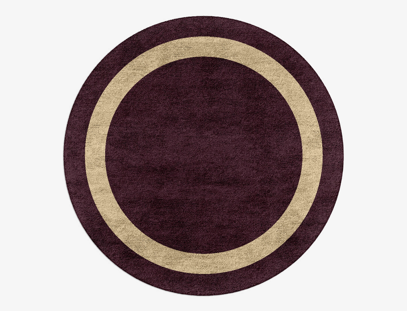 Double Border Geometric Round Hand Tufted Bamboo Silk Custom Rug by Rug Artisan