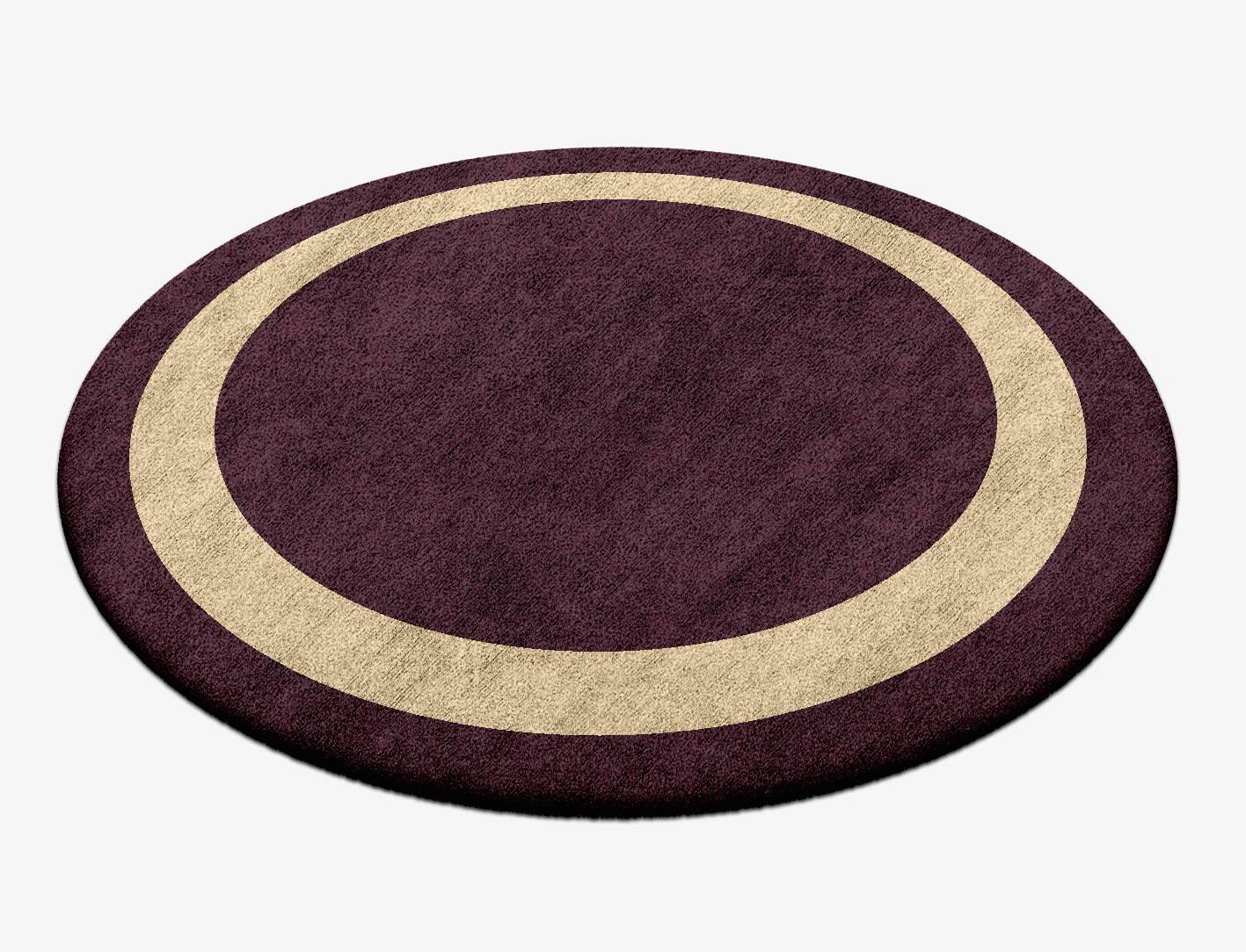 Double Border Geometric Round Hand Tufted Bamboo Silk Custom Rug by Rug Artisan