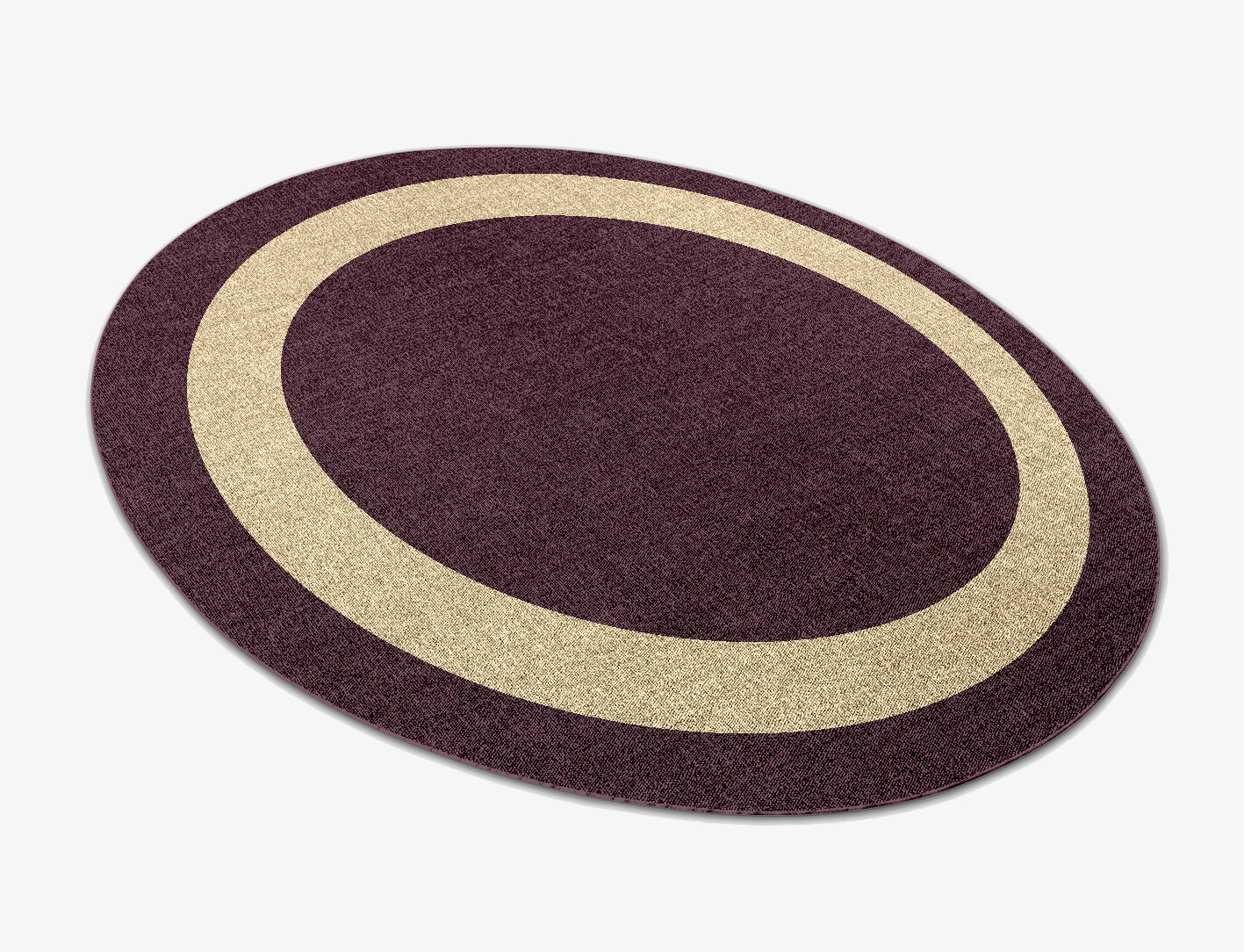 Double Border Geometric Oval Outdoor Recycled Yarn Custom Rug by Rug Artisan