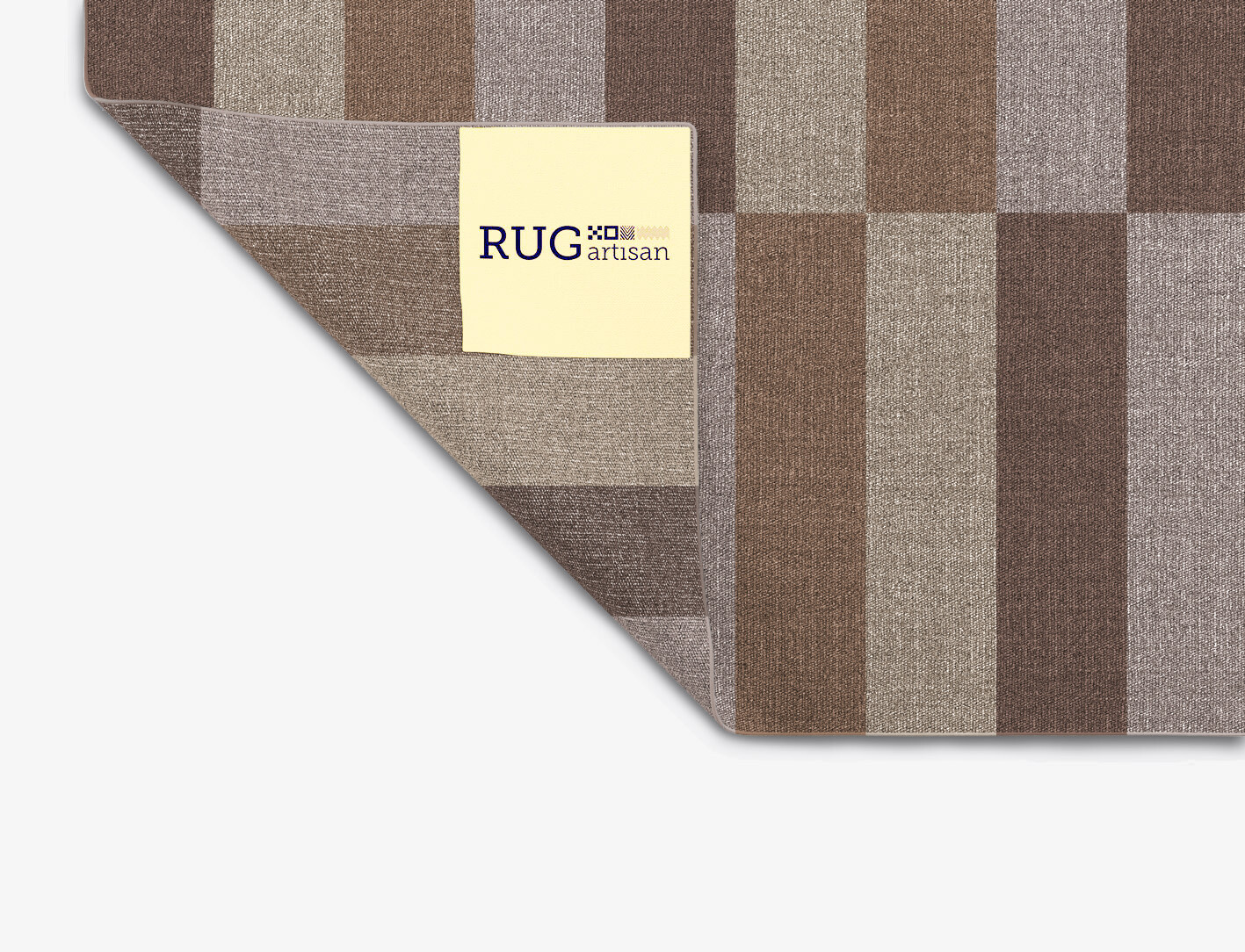Dove Geometric Rectangle Flatweave New Zealand Wool Custom Rug by Rug Artisan