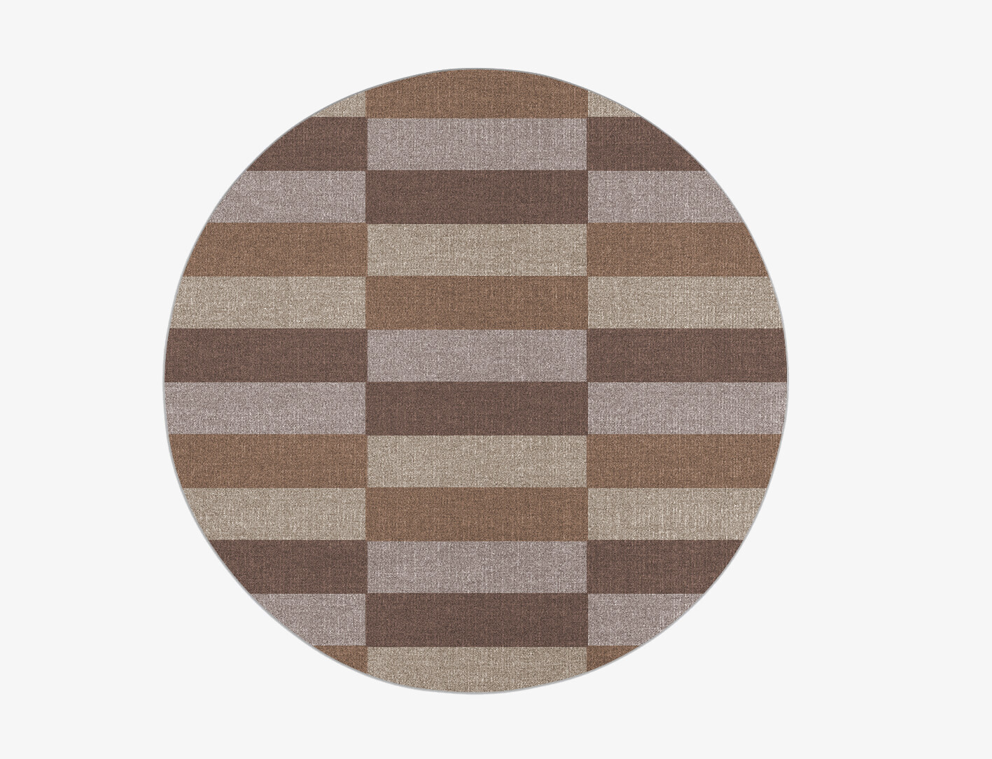 Dove Geometric Round Flatweave New Zealand Wool Custom Rug by Rug Artisan
