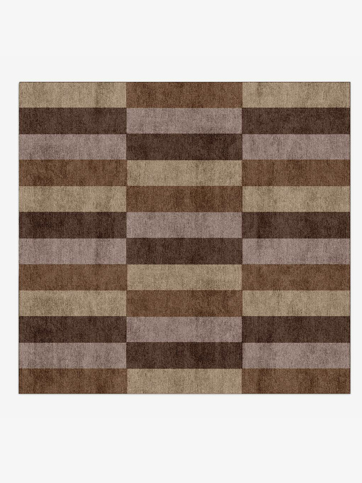 Dove Geometric Square Hand Knotted Bamboo Silk Custom Rug by Rug Artisan