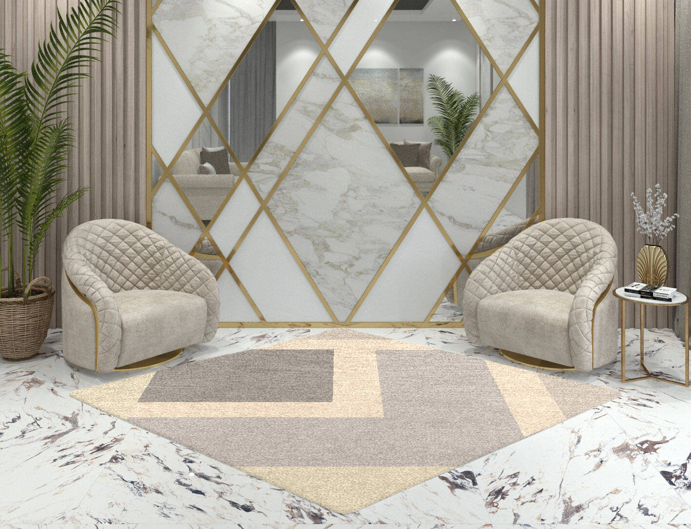 Dowie  Diamond Hand Knotted Tibetan Wool Custom Rug by Rug Artisan