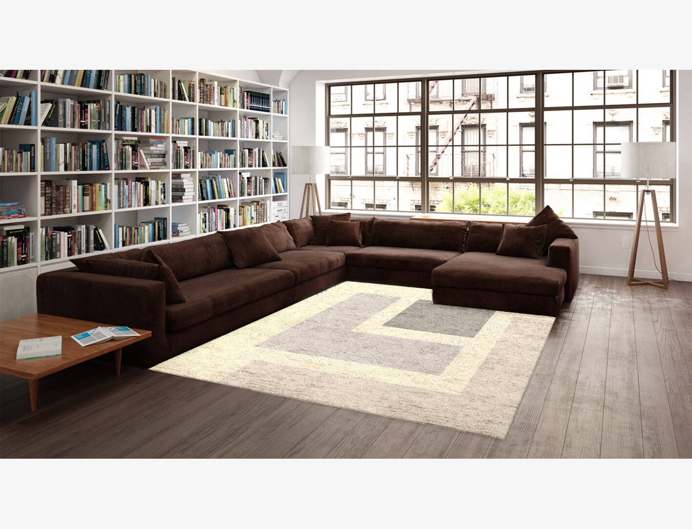 Dowie  Rectangle Hand Knotted Bamboo Silk Custom Rug by Rug Artisan