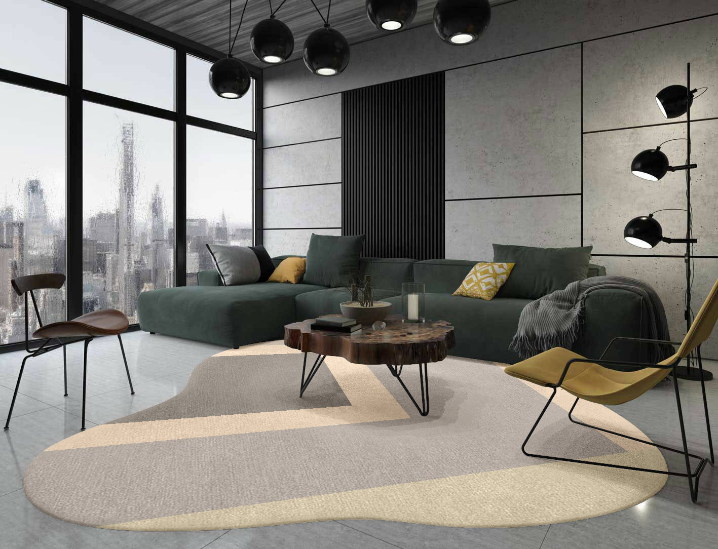 Dowie  Splash Hand Knotted Tibetan Wool Custom Rug by Rug Artisan