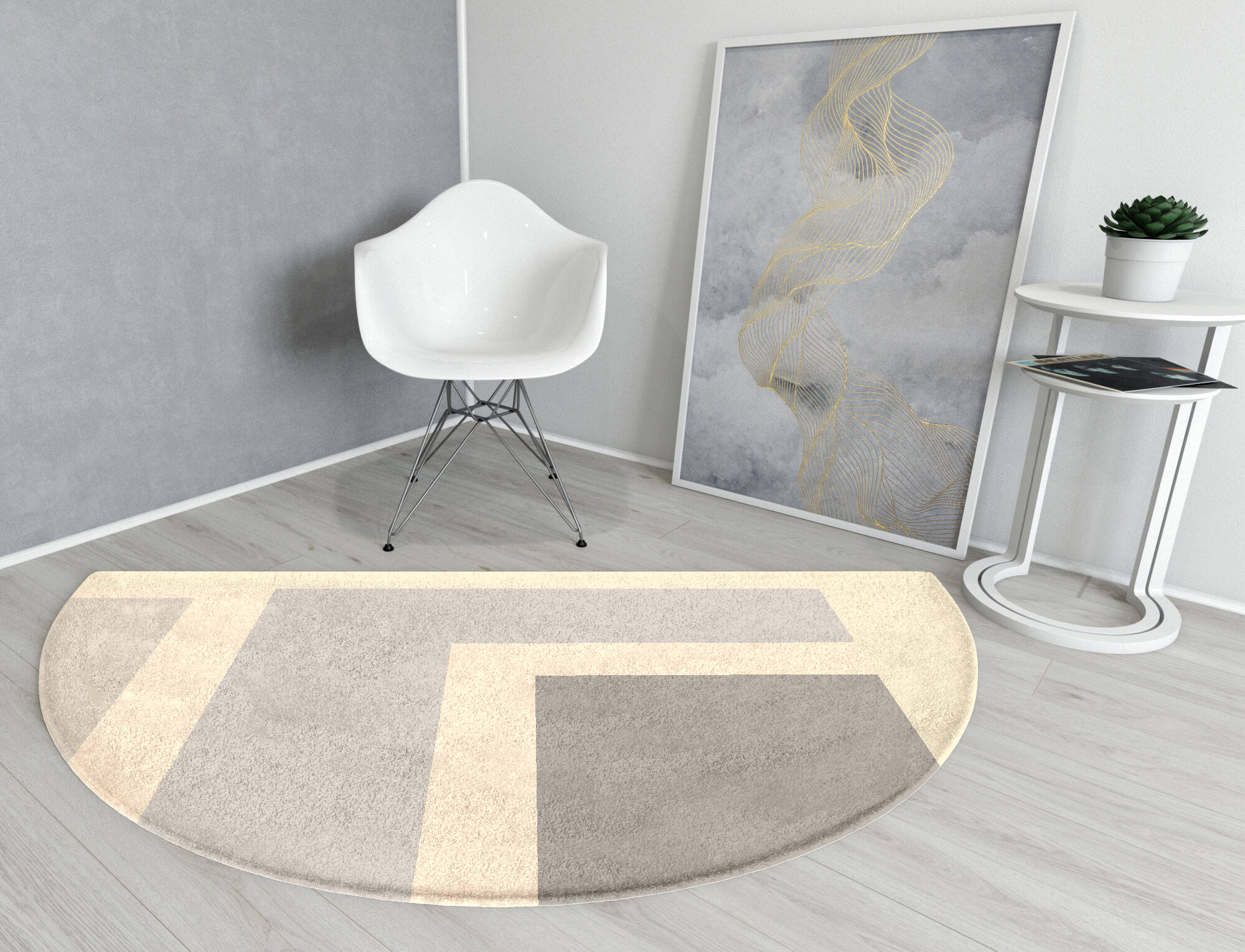 Dowie  Halfmoon Hand Tufted Pure Wool Custom Rug by Rug Artisan