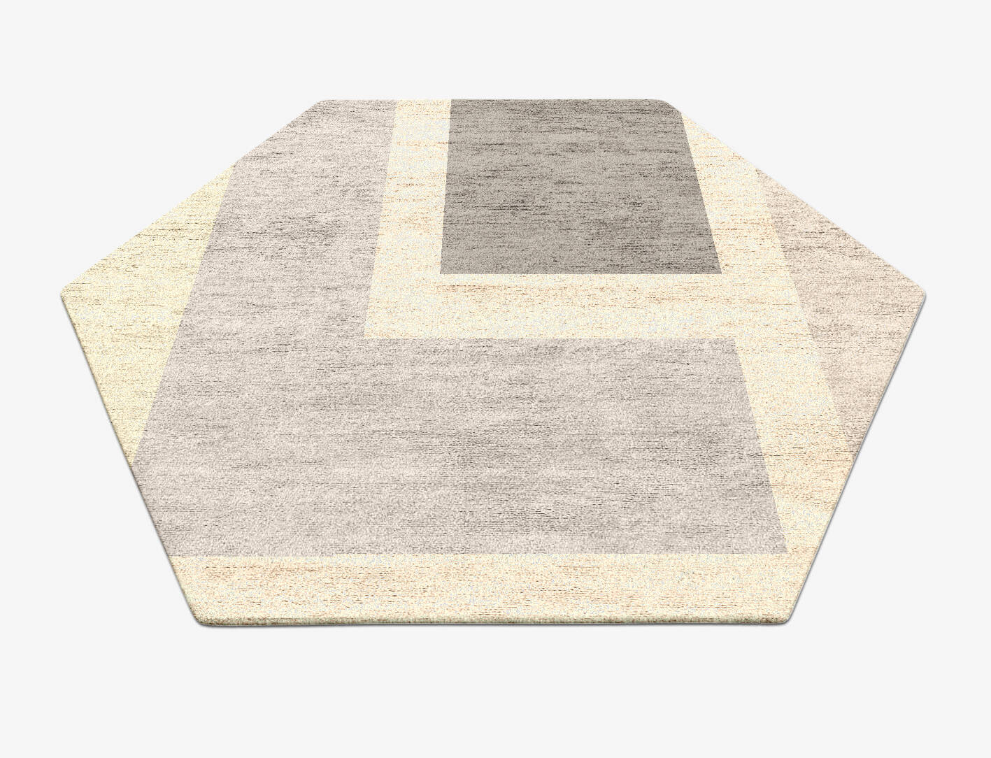 Dowie  Hexagon Hand Tufted Bamboo Silk Custom Rug by Rug Artisan