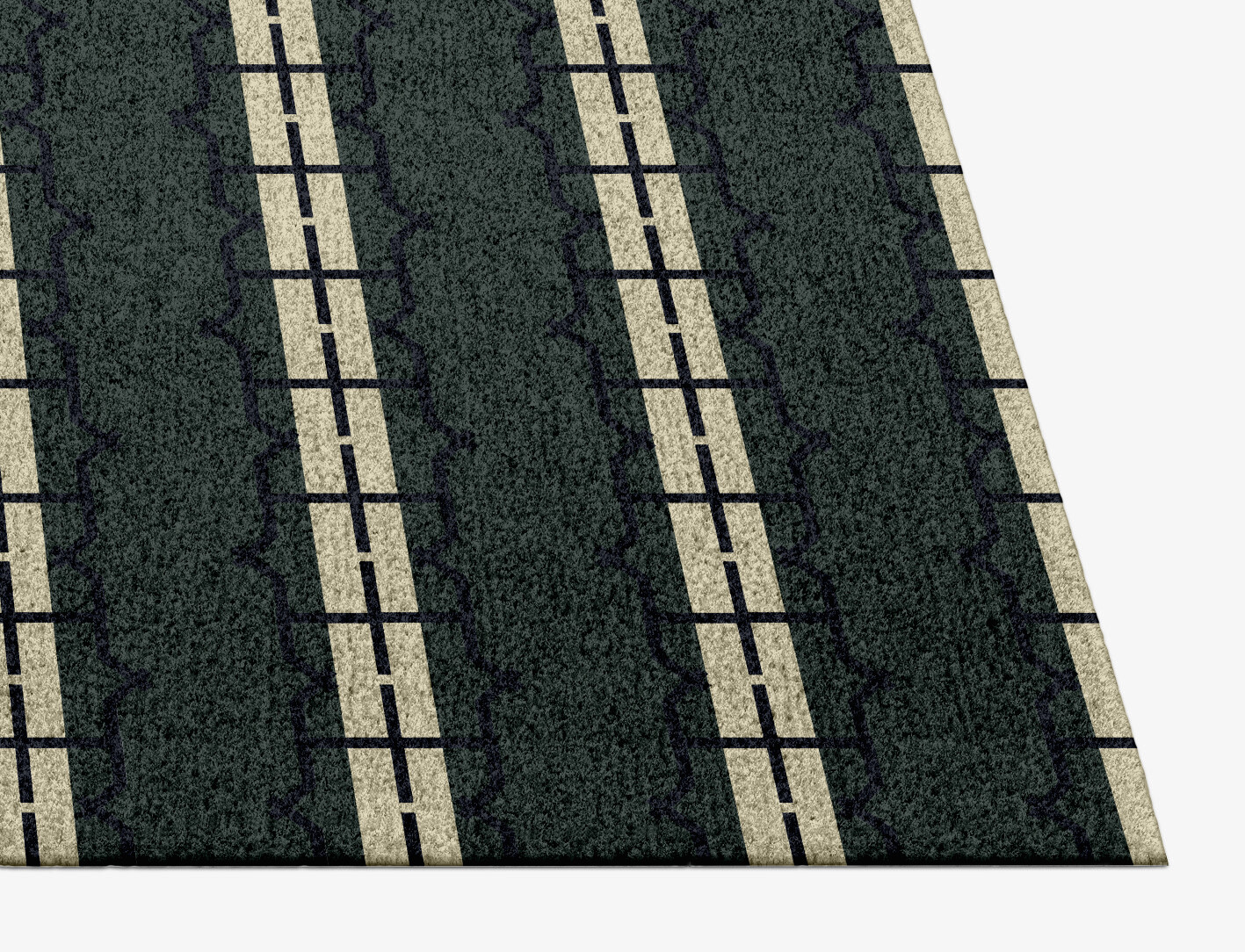 Drome Geometric Rectangle Hand Knotted Tibetan Wool Custom Rug by Rug Artisan