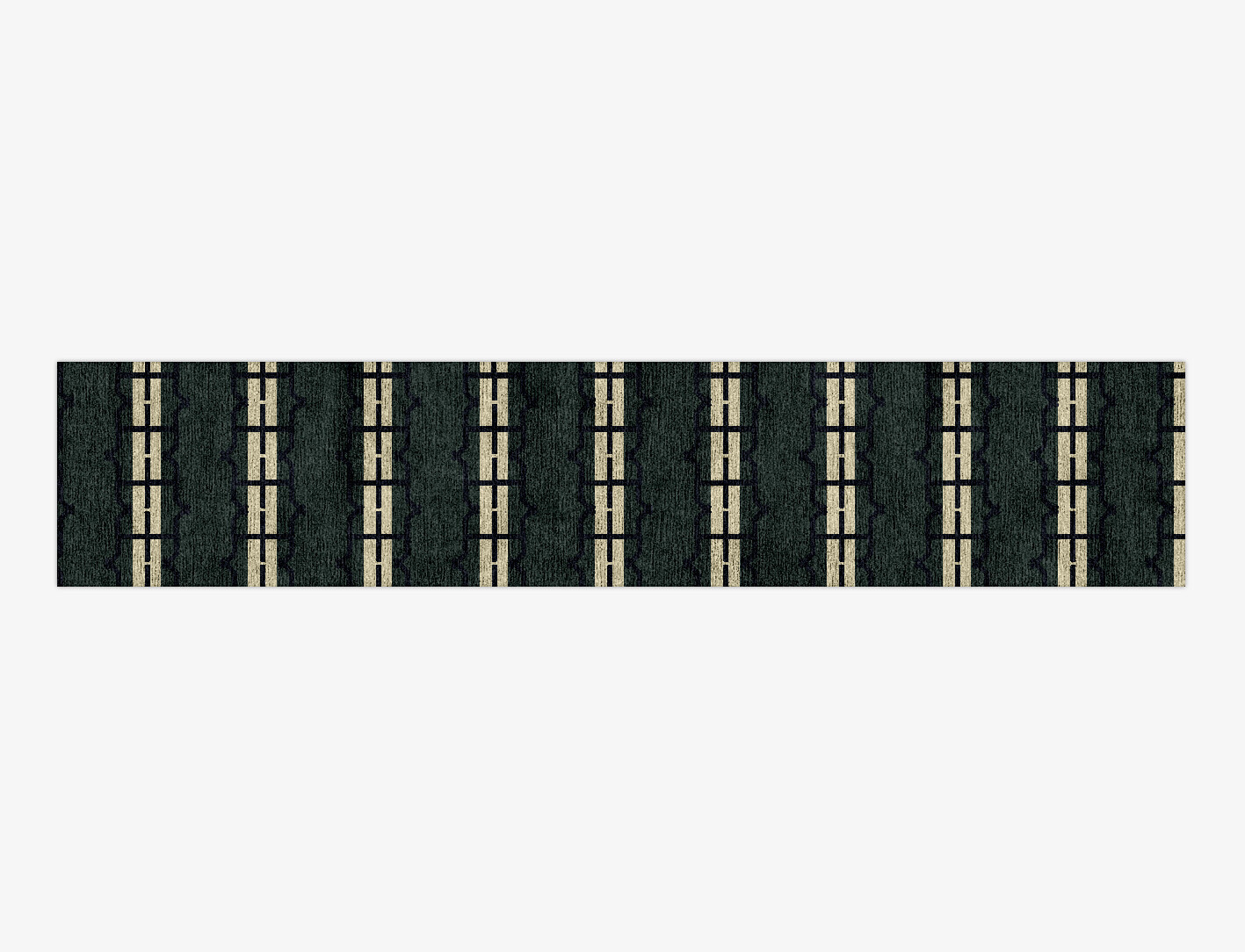 Drome Geometric Runner Hand Knotted Bamboo Silk Custom Rug by Rug Artisan