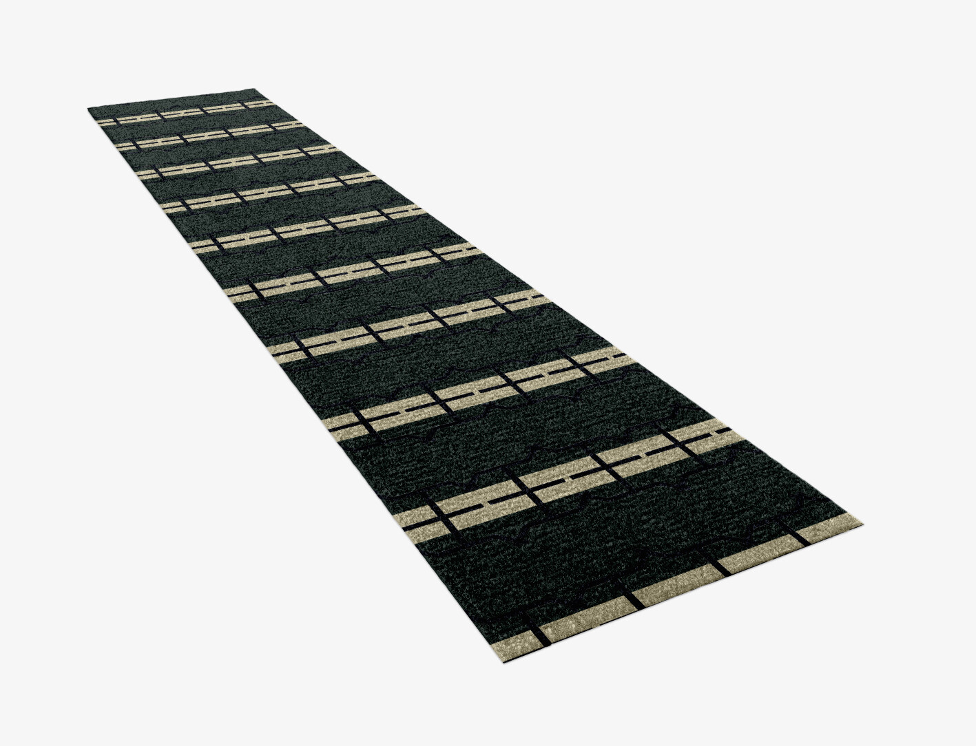 Drome Geometric Runner Hand Knotted Tibetan Wool Custom Rug by Rug Artisan