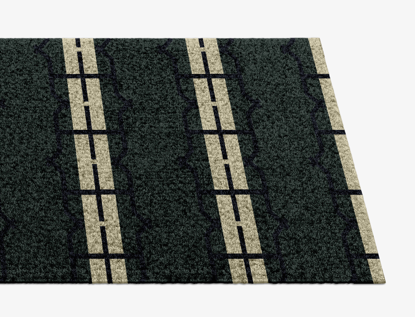 Drome Geometric Runner Hand Knotted Tibetan Wool Custom Rug by Rug Artisan