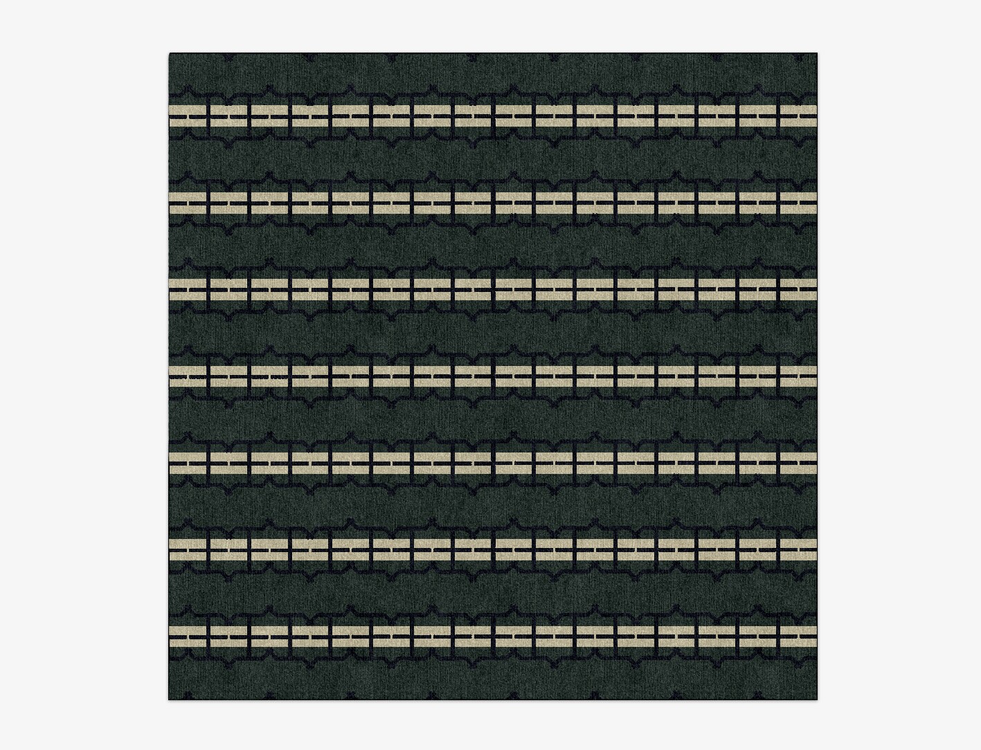 Drome Geometric Square Hand Knotted Tibetan Wool Custom Rug by Rug Artisan