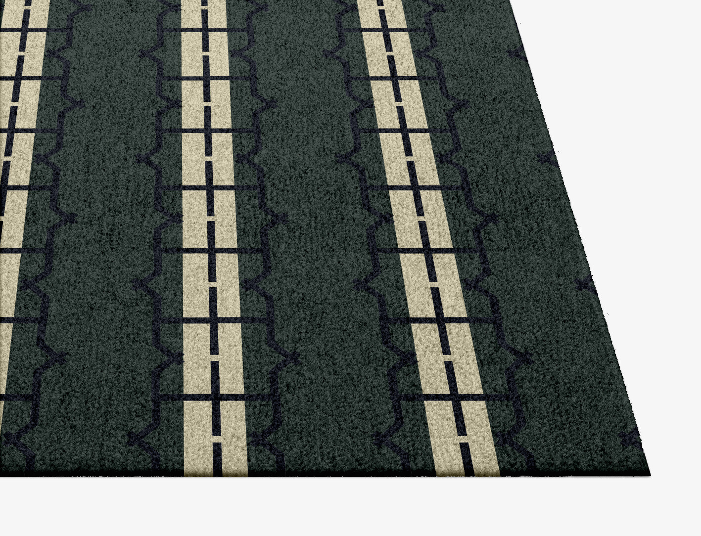 Drome Geometric Square Hand Knotted Tibetan Wool Custom Rug by Rug Artisan