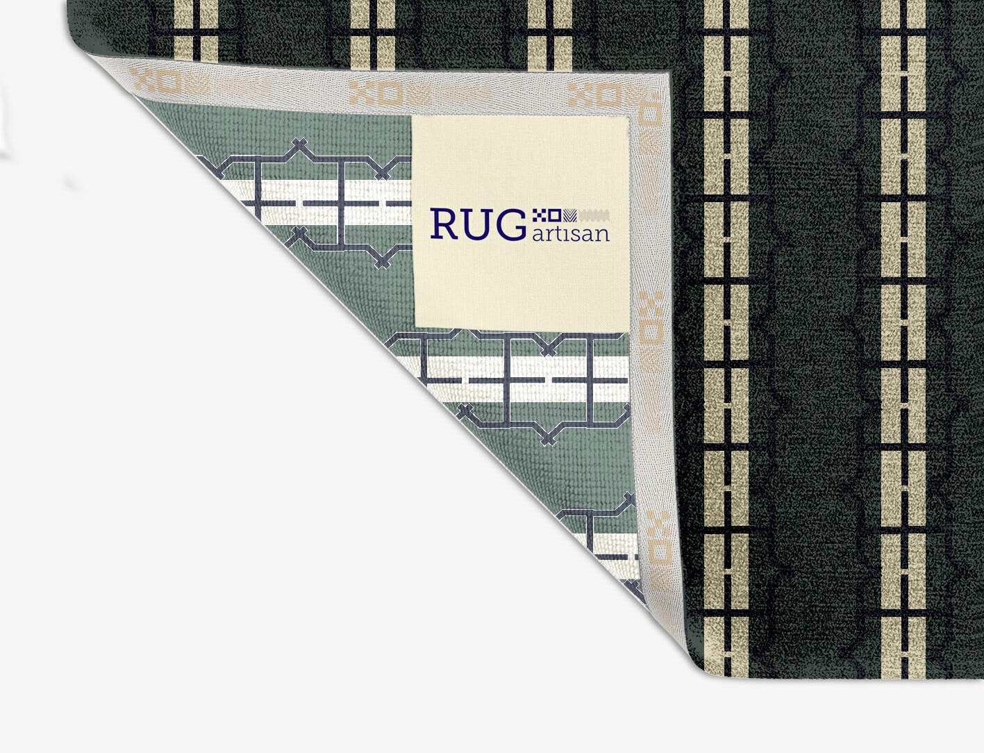 Drome Geometric Square Hand Knotted Tibetan Wool Custom Rug by Rug Artisan