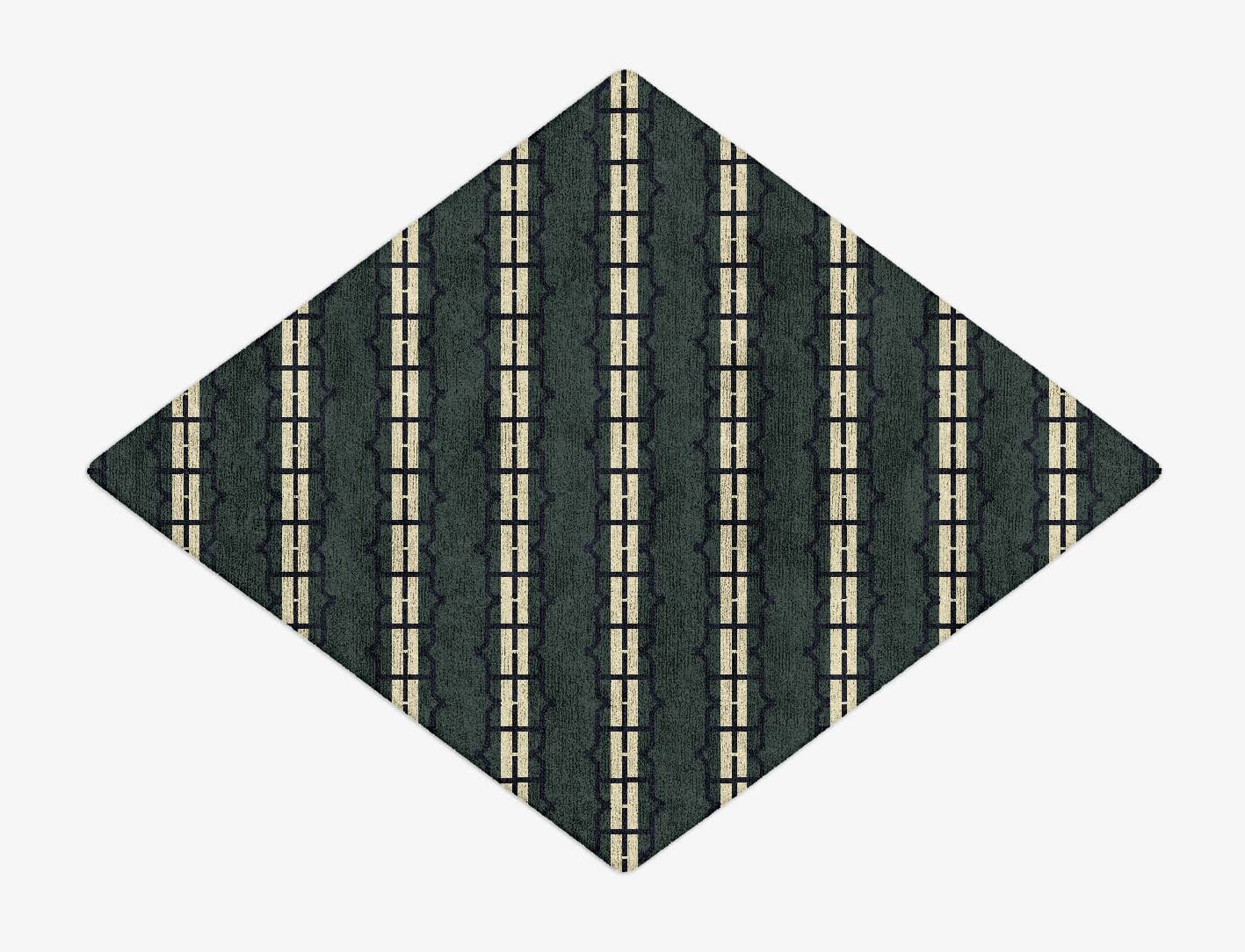 Drome Geometric Diamond Hand Tufted Bamboo Silk Custom Rug by Rug Artisan