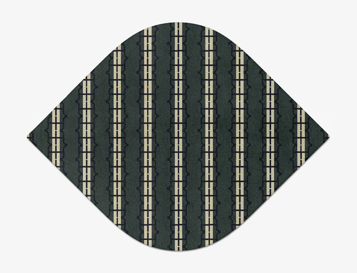 Drome Geometric Ogee Hand Tufted Pure Wool Custom Rug by Rug Artisan