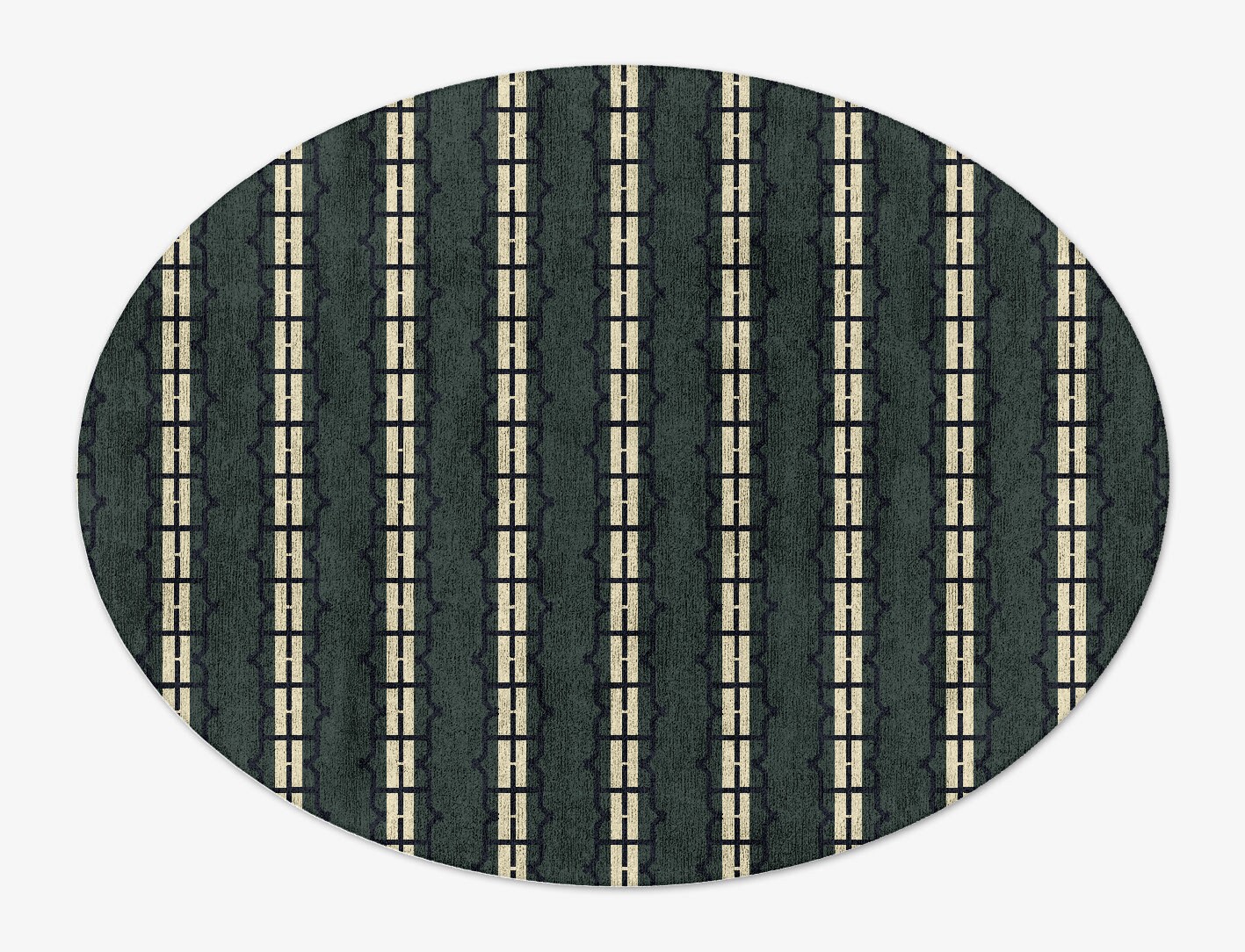 Drome Geometric Oval Hand Tufted Bamboo Silk Custom Rug by Rug Artisan